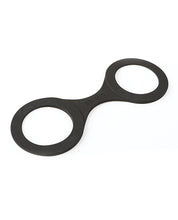 Sei Mio Handi Cuffs Super Strong Silicone Restraints - Medium, Black