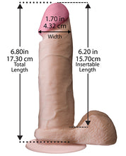 Realistic 6' ULTRASKYN Cock w/Balls - White
