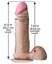 Realistic 8" ULTRASKYN Cock w/Balls - White
