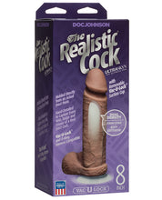 Realistic 8' ULTRASKYN Cock w/Balls - Brown