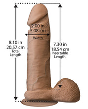 Realistic 8' ULTRASKYN Cock w/Balls - Brown
