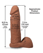 Realistic 8" ULTRASKYN Cock w/Balls - Brown