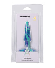 A Play 4' Groovy Silicone Anal Plug - Ocean