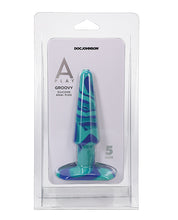 A Play 5' Groovy Silicone Anal Plug - Ocean