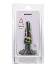 A Play 5' Groovy Silicone Anal Plug - Camouflage