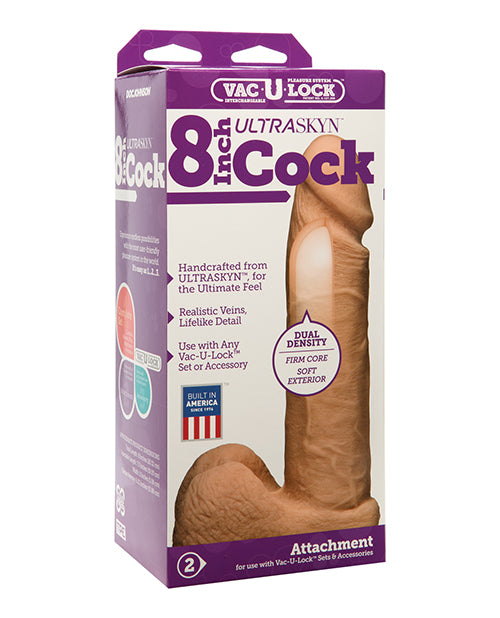 Vac-U-Lock 8' ULTRASKYN Cock & Balls Attch. - White