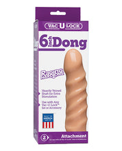 Vac-U-Lock 6' Raging Hard On Realistic Dong - White