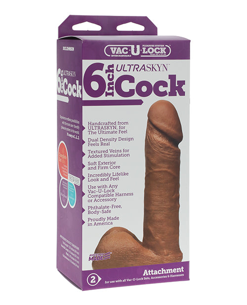Vac-U-Lock 6' ULTRASKYN Cock Attch. - Brown