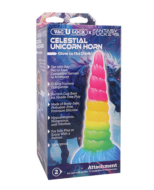 Vac-U-Lock x Fantasy Fuckers Celestial Unicorn Horn - Multi-Colored