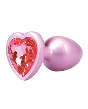 Booty Bling Jeweled Metal Plug - Small Pink