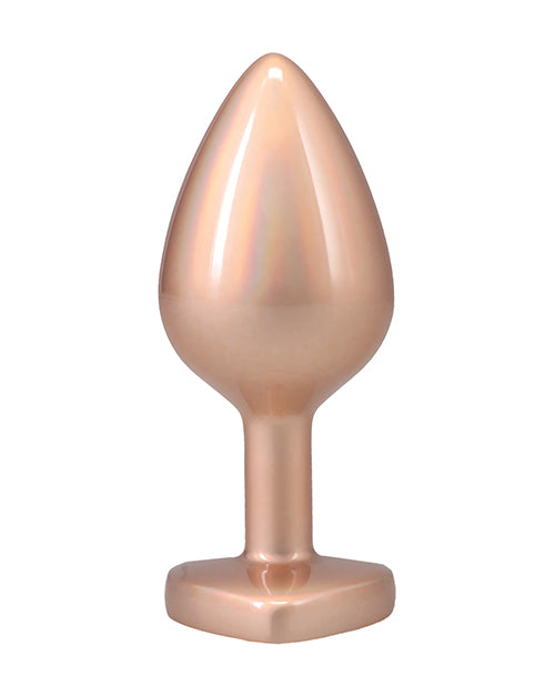 Booty Bling Jeweled Metal Plug - Medium Gold