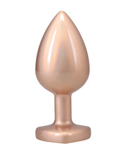 Booty Bling Jeweled Metal Plug - Large Gold