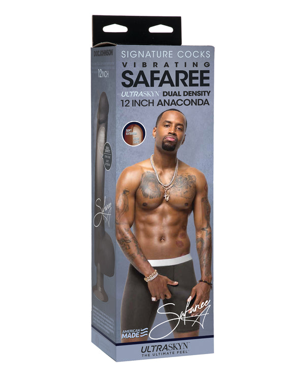 Signature Cocks ULTRASKYN 12" Cock Vibrating w/Vac-U-Lock Suction Cup - Safaree Samuels Anaconda