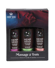 Earthly Body Massage Lotion Trio - 2 oz Isle, Skinny & Naked