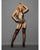 Euphoria Large Fishnet and Mesh Bustier w/Hose Black O/S