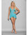 Euphoria Criss Cross Back Babydoll w/G-String Malibu Blue O/S