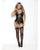 Flame Fetish Femme Fatale Lasercut Lattice Bustier w/Choker & Thong Black LG
