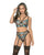 Twilight Garden Underwire Bra w/Garterbelt & G-String Black X-Large