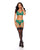 Sultry Emerald Floral Lace Underwire Bra w/Garterbelt & G-String 3 pc Set - Green SM