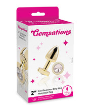 Gemsations 2' Beginners Bling Bling Metal Butt Plug - Gold