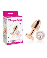 Gemsations 2" Beginners Bling Bling Metal Butt Plug - Rose Gold