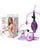 Lux Fetish Vibrating Nipple Suckers w/Quick Release - Pink/Purple