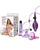 Lux Fetish Vibrating Nipple Suckers w/Clitoral Pump & Quick Release - Pink/Purple