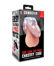 Lockmaster 3.5' Side Lock See Thru Chastity Cage - Clear