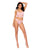 Julia Lace & Dotted Mesh Cami Top w/Thong 2 pc Set - Baby Pink LG
