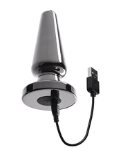 Evolved Advanced Vibrating Rechargeable Metal Plug - Black