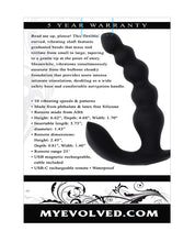 Evolved Bead Me Up Curved Anal Vibrator w/Remote Control - Black