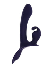 Evolved Giving Vibes Strap-On Bunny Eared Stimulator w/Remote Control - Purple