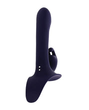 Evolved Giving Vibes Strap-On Bunny Eared Stimulator w/Remote Control - Purple