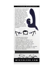 Evolved Giving Vibes Strap-On Bunny Eared Stimulator w/Remote Control - Purple