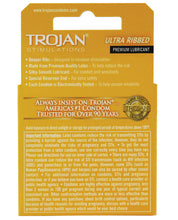 Trojan Ultra Ribbed Condoms - Box of 3