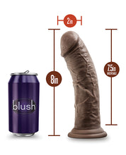Blush Dr. Skin Plus 8' Posable Dildo - Chocolate