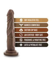 Blush Dr. Skin 7.5' Basic Realistic Cock - Chocolate