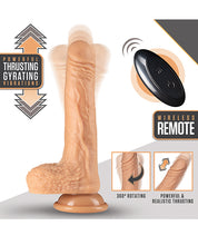 Blush Dr. Skin Silicone Dr. Grey 7' Thrusting Dildo - Vanilla