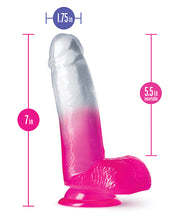 Blush B Yours 7' Sugar Magnolia Dildo - Fuchsia