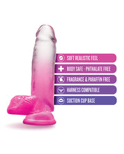 Blush B Yours 7' Sugar Magnolia Dildo - Fuchsia