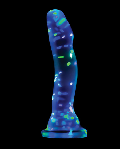 Blush Neo Elite Hanky Panky 7' Confetti Dildo - Glow in the Dark