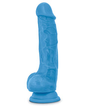 Blush Neo Dual Density 7.5' Cock w/Balls - Neon Blue