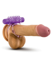 Blush Play With Me the Player Vibrating Double Strap Cockring - Purple