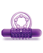 Blush Play With Me the Player Vibrating Double Strap Cockring - Purple