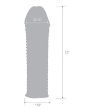 Blue Line C & B 6.5' Textured Penis Enhancing Sleeve Extension - Clear