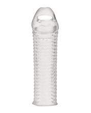 Blue Line C & B 6.5' Textured Penis Enhancing Sleeve Extension - Clear