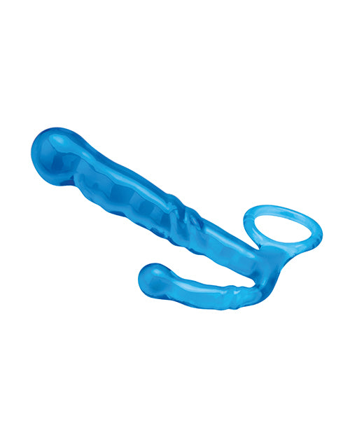 Blue Line C & B 4.5' Beginners Prostate Massager - Jelly Blue