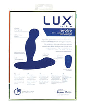 Lux Active Revolve 4.5' Rotating & Vibrating Anal Massager - Dark Blue