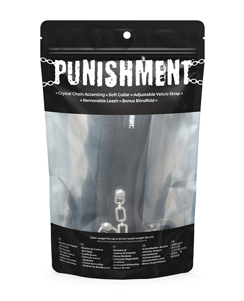 Punishment Crystal Detail Collar & 37' Leash