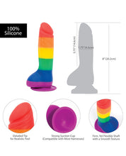 Addiction Justin 8' Dildo - Rainbow